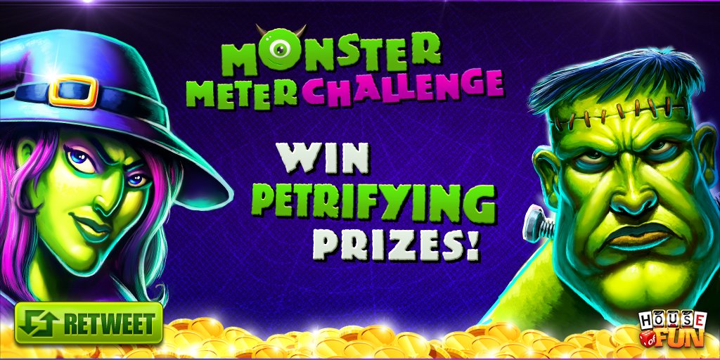 The 🎃 Monster Meter Challenge 🎃 is sure to be a 🎉 thrilling good time! Unlock spooky free spins! 👉 Grab Free Coins! bit.ly/2dNh6fI