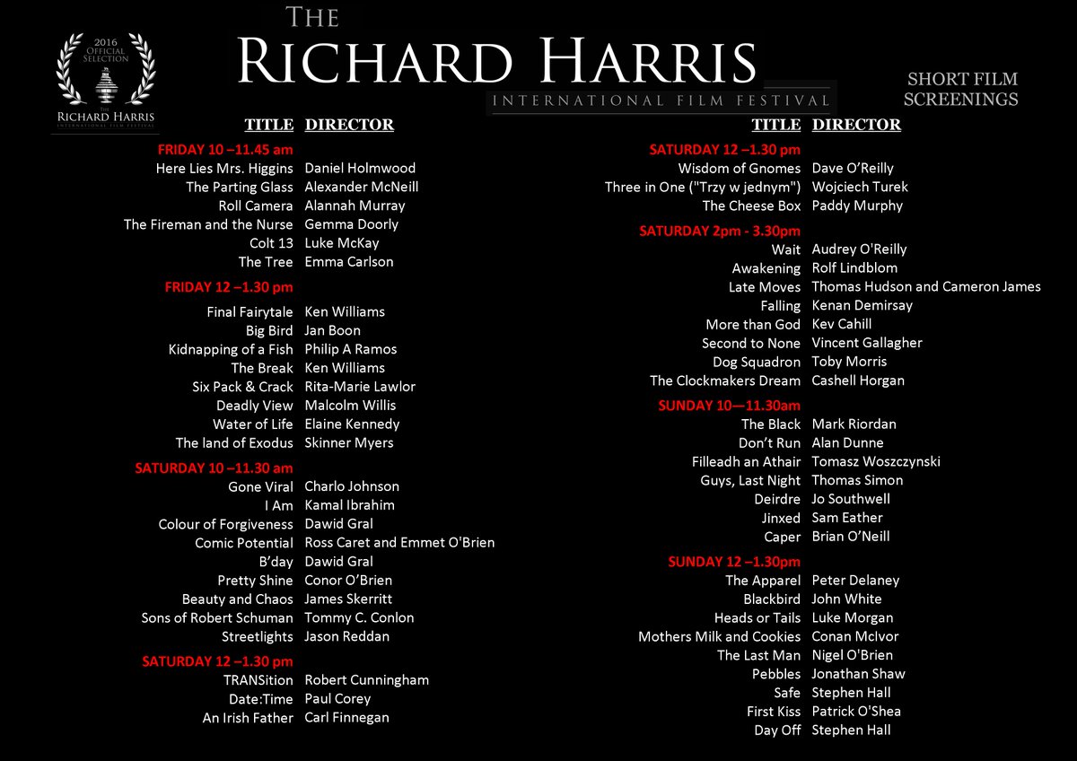 RHarrisFilmFest's tweet photo. #RHIFF2016
Schedule of Events https://t.co/hyuqXZVQWA
Posters!!https://t.co/vLKiSgGj5j https://t.co/72Ify2CYIw