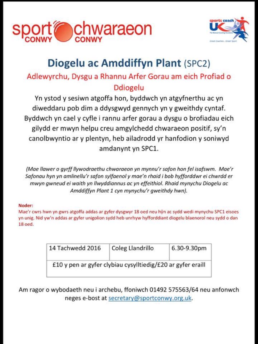 Sportconwy's tweet photo. Safeguarding and protecting children course. We strongly recommend this course for good practise and as a refresher if 3 years old. https://t.co/VUh6WMXK81