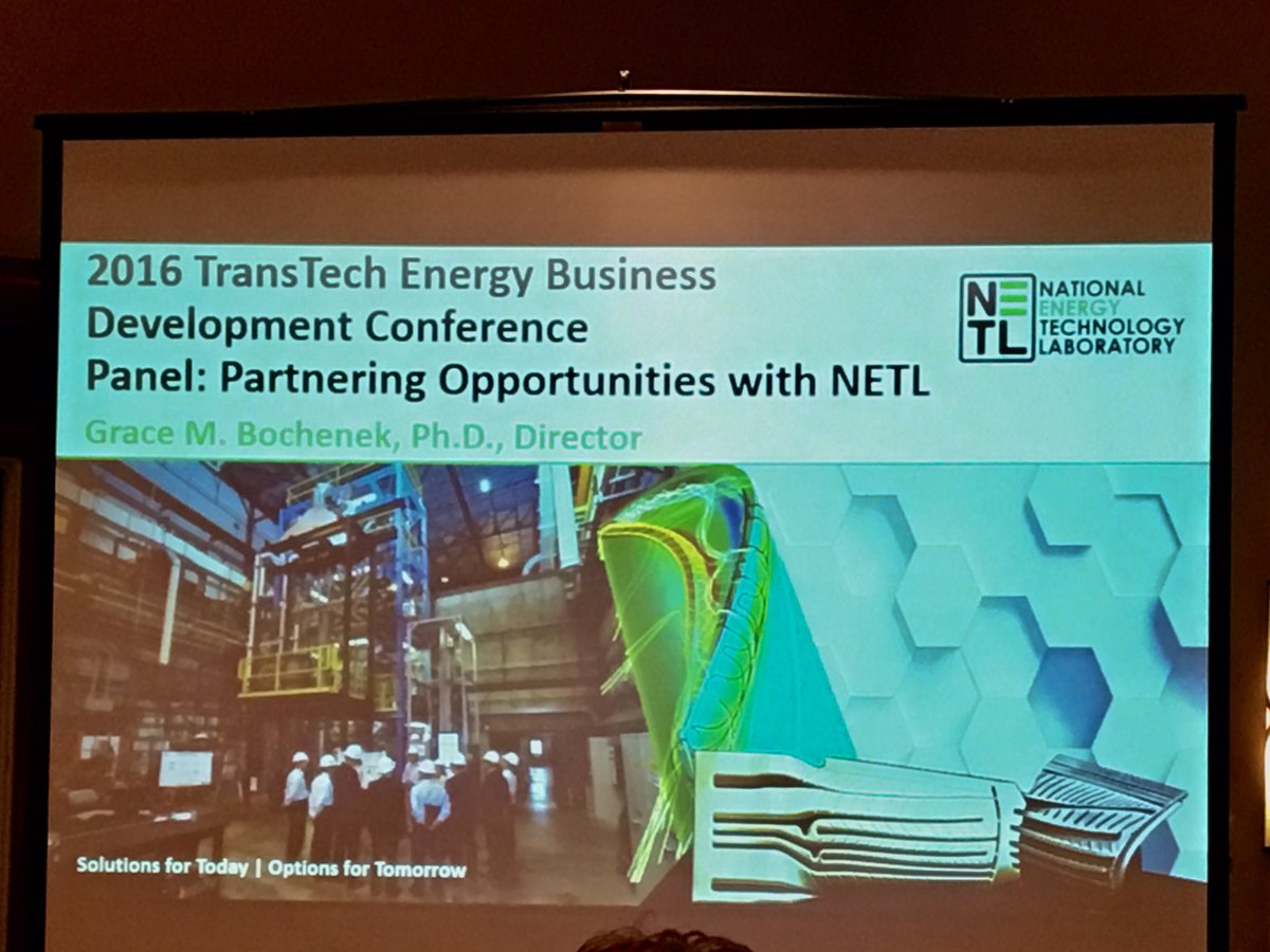 G_Bochenek's tweet photo. NETL kicks off day two of the TransTech Conference #TTE2016 #NETLTechTransfer https://t.co/MCmm90EszS