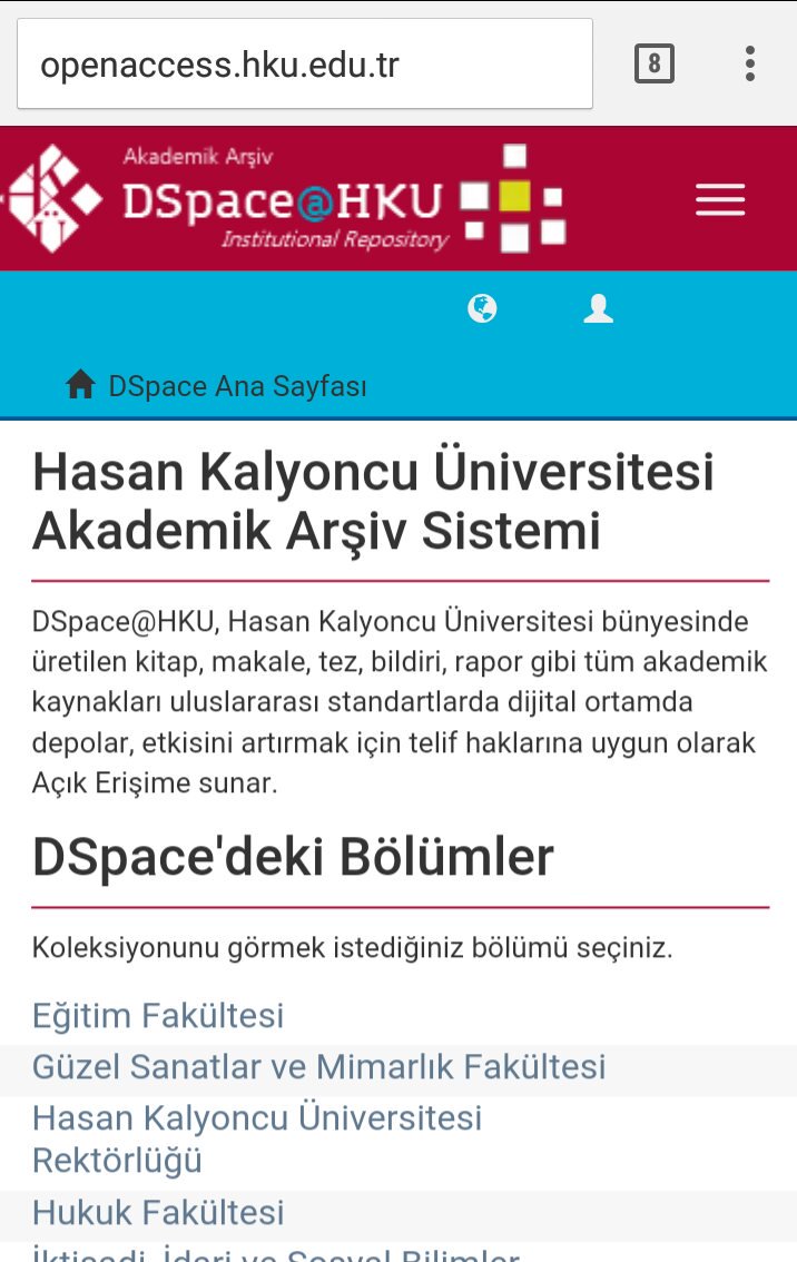 hkukutuphane's tweet photo. @hkunv Akademik Arşivimiz "Türkiye Akademik Arşivi"nde #AE2016 #HKÜtüphane @proftameryilmaz https://t.co/0VJQRgXa7m