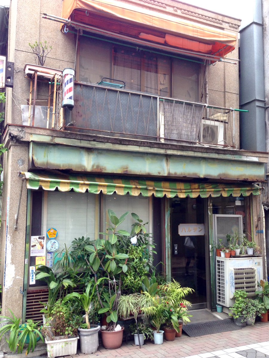 碍子系 美容院鑑賞 理容ハルタン 東京都武蔵野市吉祥寺本町 ロマンチック理容室 美容院鑑賞 サインポール 路上園芸