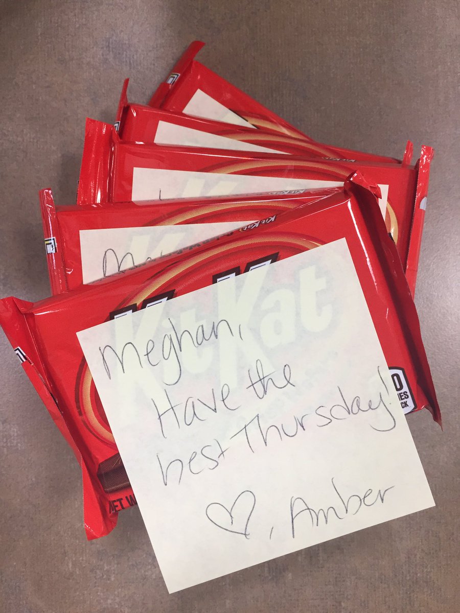 ambermillersc's tweet photo. Sending a sweet treat to some of my sweet coworkers! @deerfieldlex1 @LexingtonOne #kindnesscounts #randomactsofkindness #randomactsofkitkats https://t.co/yDVzdKO6bm