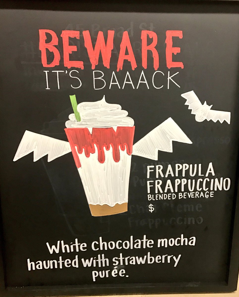 ITS BAAAAACK! Come try the Frappula Frappuccino today #sbuxbos #frappula