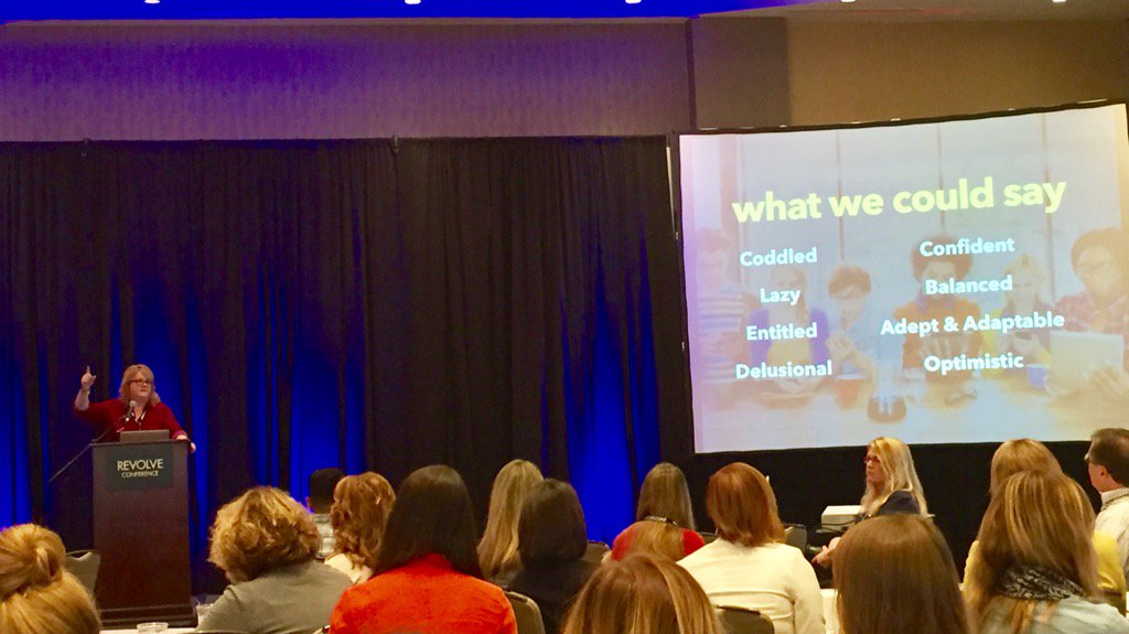 AskThomasHeath's tweet photo. UNDERSTANDING MILLENNIALS. Incisive thoughts from Nancy Lyons at REVOLVE Conf...Gurl on fire! 🔥 #RevolveConf @Nylons https://t.co/YaX51FPiSW