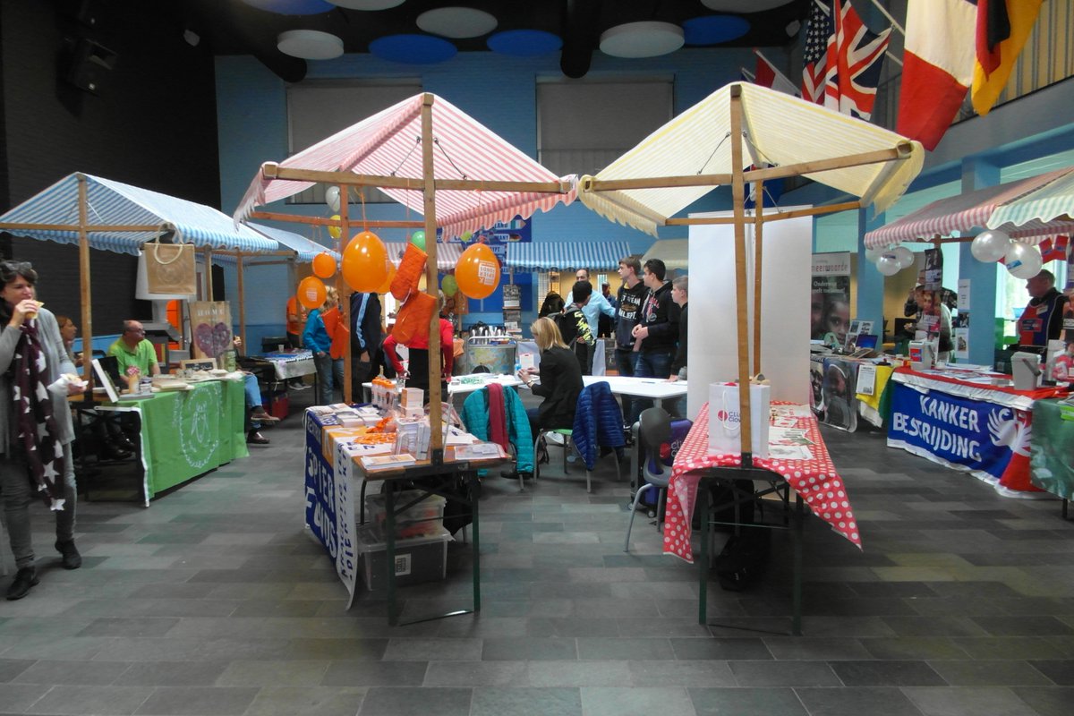 KWCCulemborg's tweet image. Vandaag aftrap 'Jij de Baas' met een Goede Doelen Markt voor brugklasleerlingen uit vmbo-TL/havo/vwo