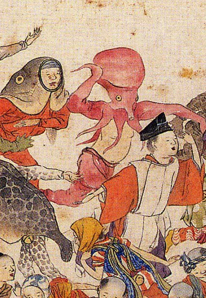 江戸時代のハロウィンがこれｗｗｗタコとか魚ってｗｗｗ日本始まってたなｗｗｗ