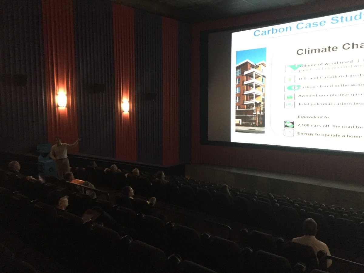 NegwerMaterials's tweet image. Learning about #FireRetardant treated wood this morning w/ @FRTWood at our #KnowledgeSeminar in a movie theatre!