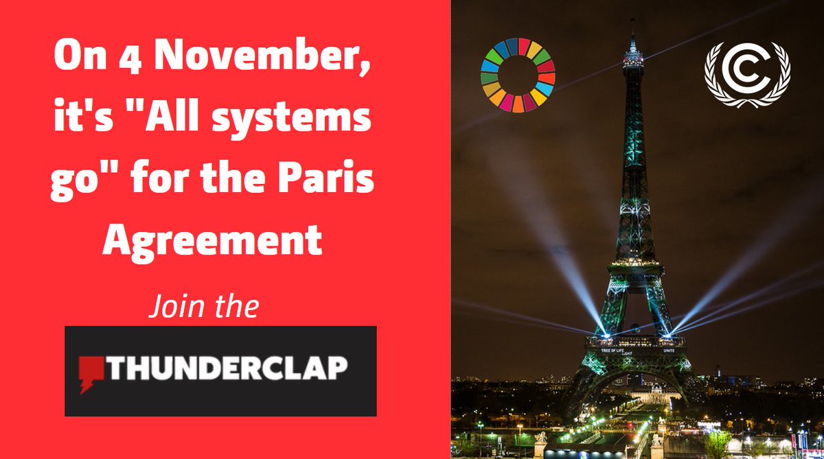 UNFCCC's tweet photo. The #ParisAgreement Thunderclap meanwhile reaches 19.4 million people https://t.co/W0FbpSUUGh  Help us make it 20 million by Friday! #COP22 https://t.co/kfMcxVQpSY