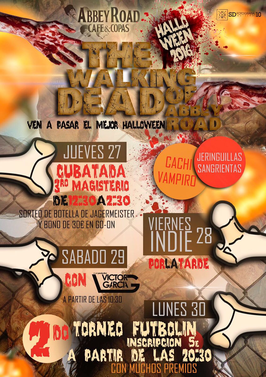 Go_Abbeyroad's tweet photo. Esto es todo lo que tenemos preparado para este Halloween en The Walking Abbey.

Nos vemos???😏😈☠️👻🔥🔪 https://t.co/LQEIdqp796