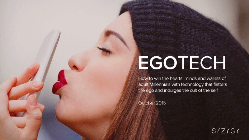 WPP's tweet image. Technology-driven Millennials remain narcissistic as they age (by @SYZYGY_NY) bit.ly/2eV6PP8  @syzygyuk #EgoTech