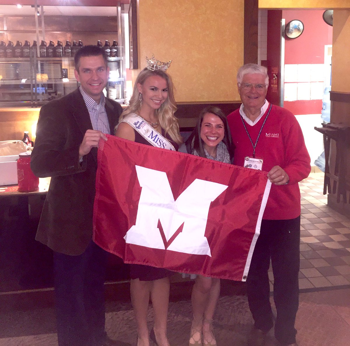 With fellow <a href="/miamiuniversity/">Miami University</a> alums and <a href="/ZTA_MiamiU/">Zeta Tau Alpha Miami University</a> sister at this morning's <a href="/NWIndyKiwanis/">NW Indy Kiwanis</a> meeting! #LoveAndHonor #ZTA #MissIndiana2016