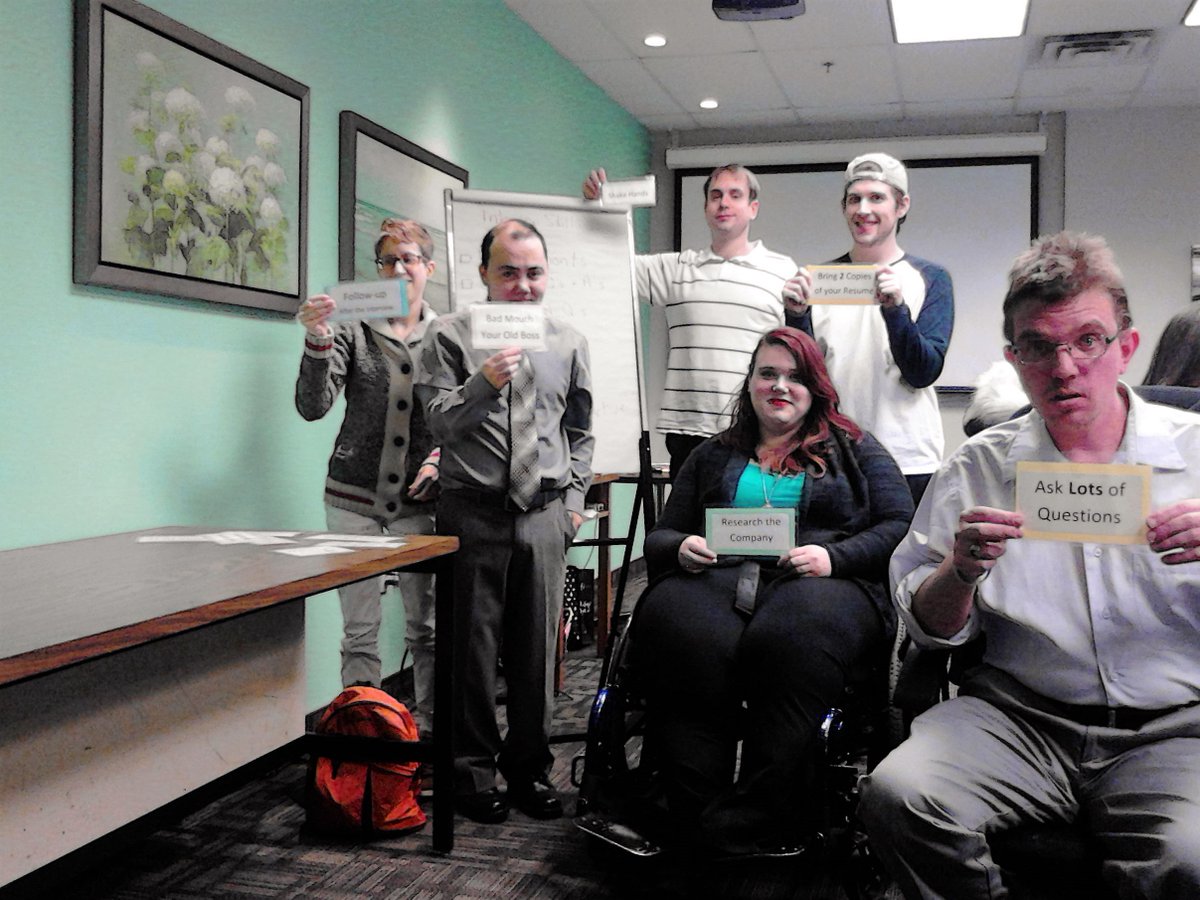 TEAMWork1997's tweet photo. Liz led a great to discussion this morning where participants talked interview dos & donts! #EmploymentRight #Day4 #interviewskills https://t.co/6taeC41oz0