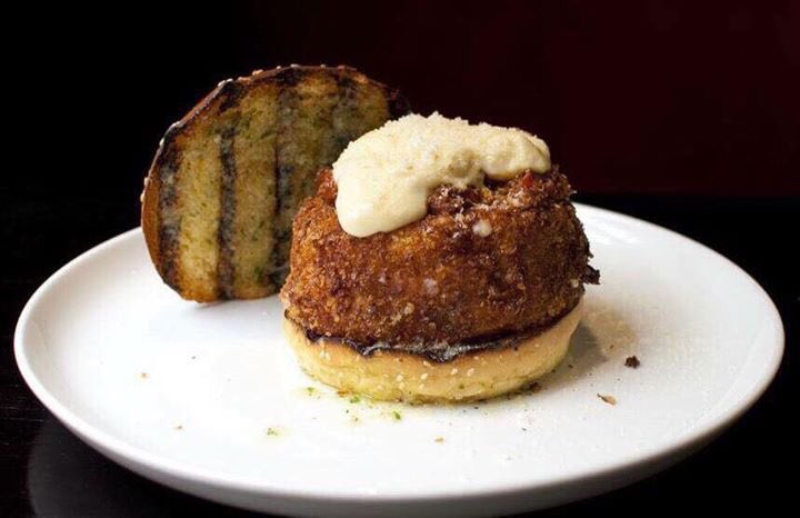 PupaRestaurant's tweet image. Deep fried lasagne with garlic brioche on sale from tomorrow. RT to win 2 plus a £50 bar tab.