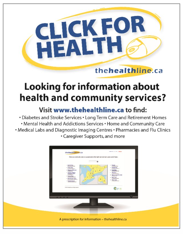 thehealthline's tweet photo. Want to help people find health services? Put thehealthline.ca poster up in your office: https://t.co/6ml0hcb5zS
#ONhealth #SWLHIN https://t.co/ssSevCFCdt