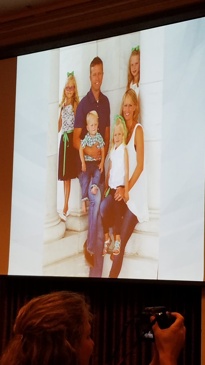DonateLifeNYS's tweet photo. "I think of my donor every time I wrap my two arms around these four little ones." Kacey Johnson, Columbine Survivor/Bone Recipient #DLA2016 https://t.co/Hq9PkeQjw7
