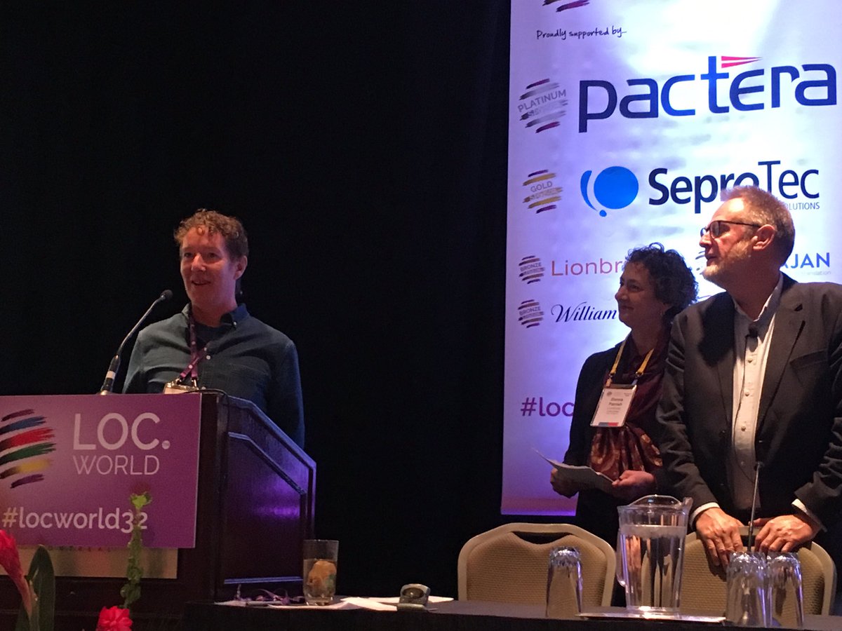 Platinum sponsor <a href="/Pactera_L10N/">Pactera Localization</a> welcomes us to #Montreal