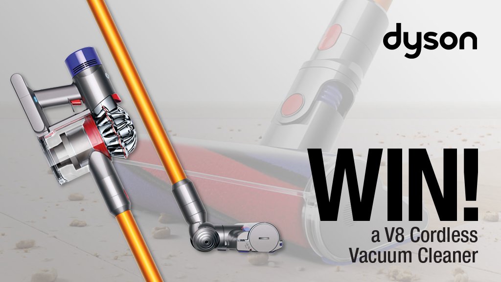 Enter our comp to #WIN a latest release from <a href="/Dyson/">Dyson</a>: the V8 Cordless #VacuumCleaner! Follow <a href="/HughesDirect/">Hughes</a> &amp; RT 🍀🎁 T&amp;Cs apply, ends 02/11/16.