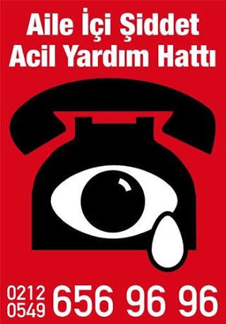 Aile içi Şiddet mağduruysan veya olduğunu düşündüğün biri var ise Acil Yardım Hattını telefonunuza kaydedin.