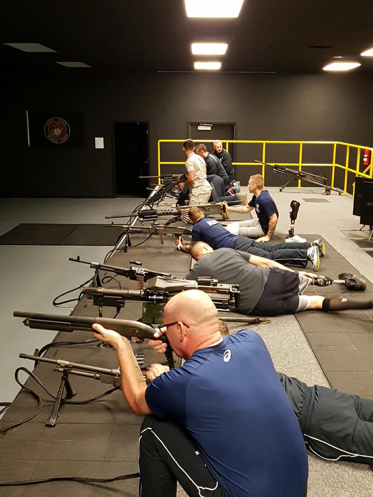 ToastmasterBSB's tweet photo. @7SCOTS #MarineCorpsMarineTeam adhering to the #MarksmanshipPrinciples on the #RangeSimulator https://t.co/ogu5FUp5Ph