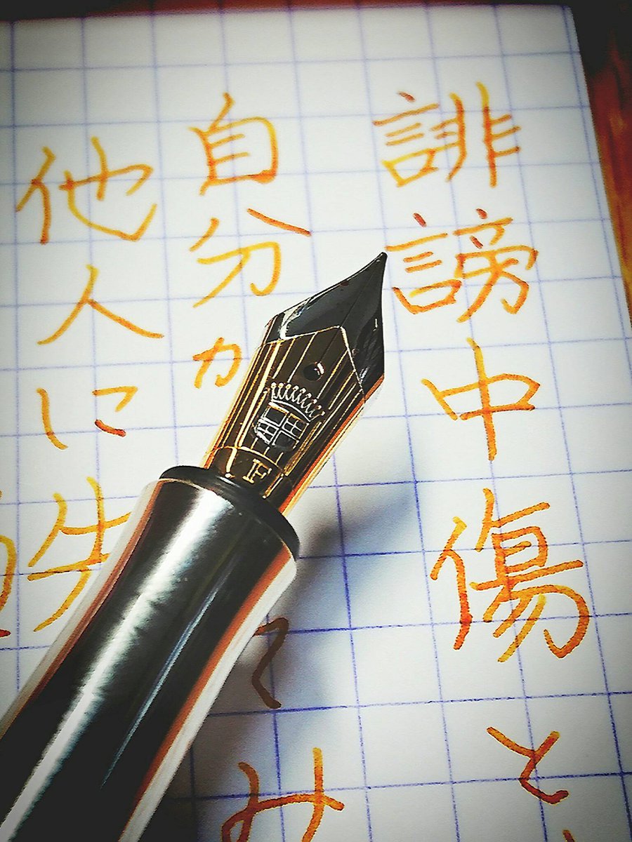月影に紛れる隠者 A Twitteren 隠者辞書 卑屈と同義 Graf Von Faber Castell Classic Grenadilla Fニブ 手書きツイート 632 ビルマの琥珀 綱筆 万年筆 隠者語録 伯爵を握ると凛とする