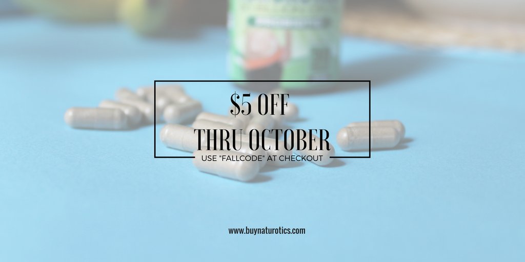NaturoticsInfo's tweet photo. LAST CHANCE! $5 off thru October if you use "FALLCODE" at checkout! #discount #coupon #naturotics #probiotics https://t.co/kYG8TcBhbw https://t.co/knqoxTIr6T