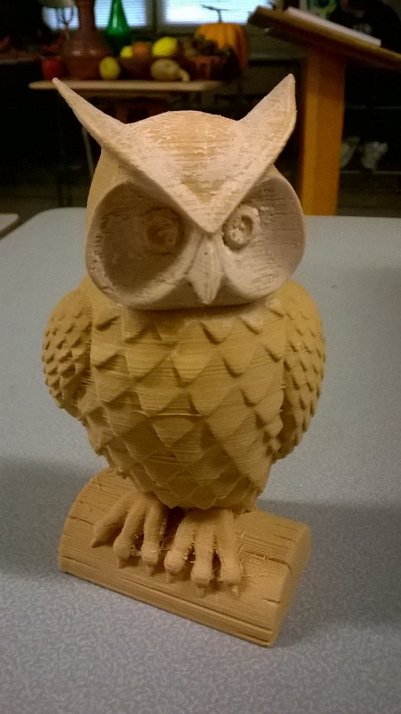 wmsartteacher's tweet photo. 3D printing on the Makerbot Mini with specialty wood filament. #3dprinting #saicalumni #wilmoproud #makerbotmini https://t.co/lui7jFJhMO
