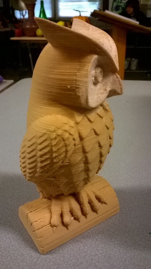wmsartteacher's tweet photo. 3D printing on the Makerbot Mini with specialty wood filament. #3dprinting #saicalumni #wilmoproud #makerbotmini https://t.co/lui7jFJhMO