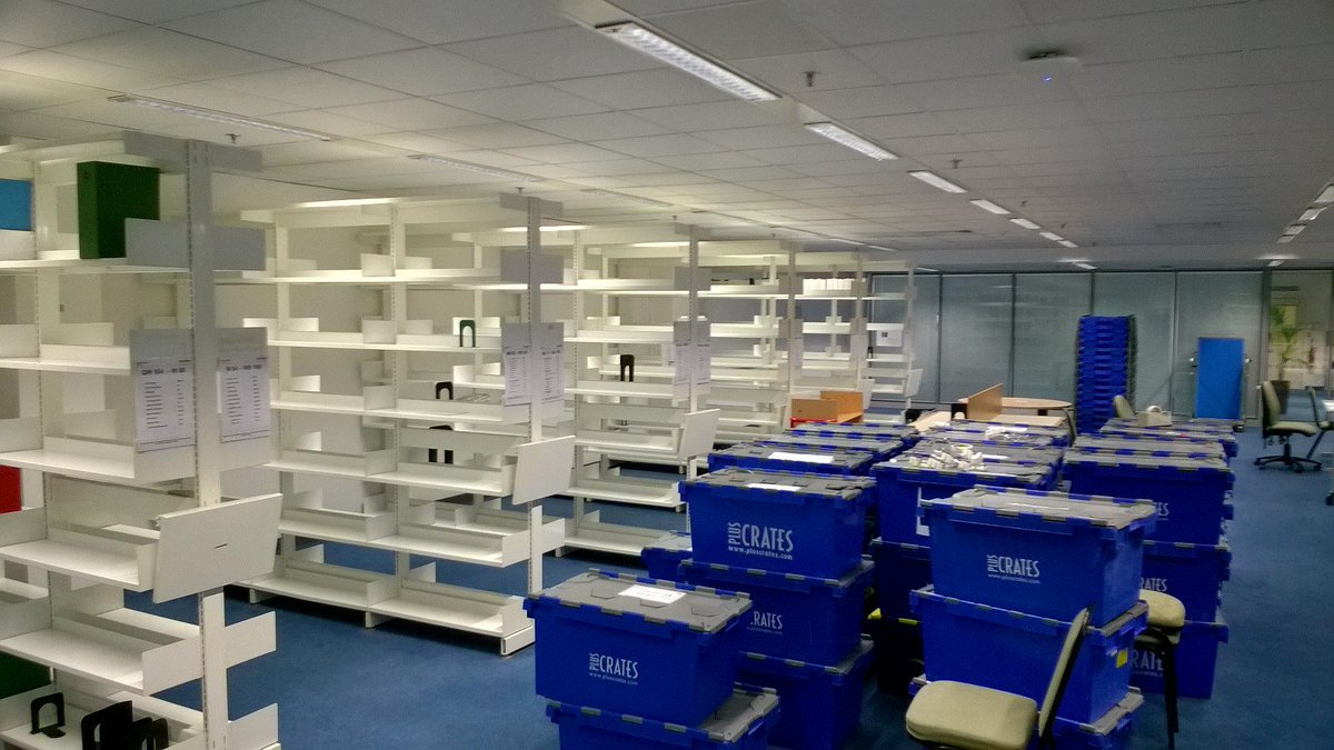 impmedlib's tweet photo. A grand total of 69 crates now house the book collection from @ChelwestFT library. We're now officially decanted #cwlibrary https://t.co/dZVtTQnypF