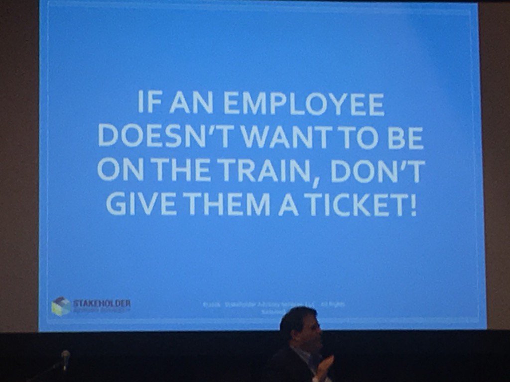 Impactful way of saying what J Collins said about getting the right people on the bus. @jtresnick #CASRO #goodtogreat