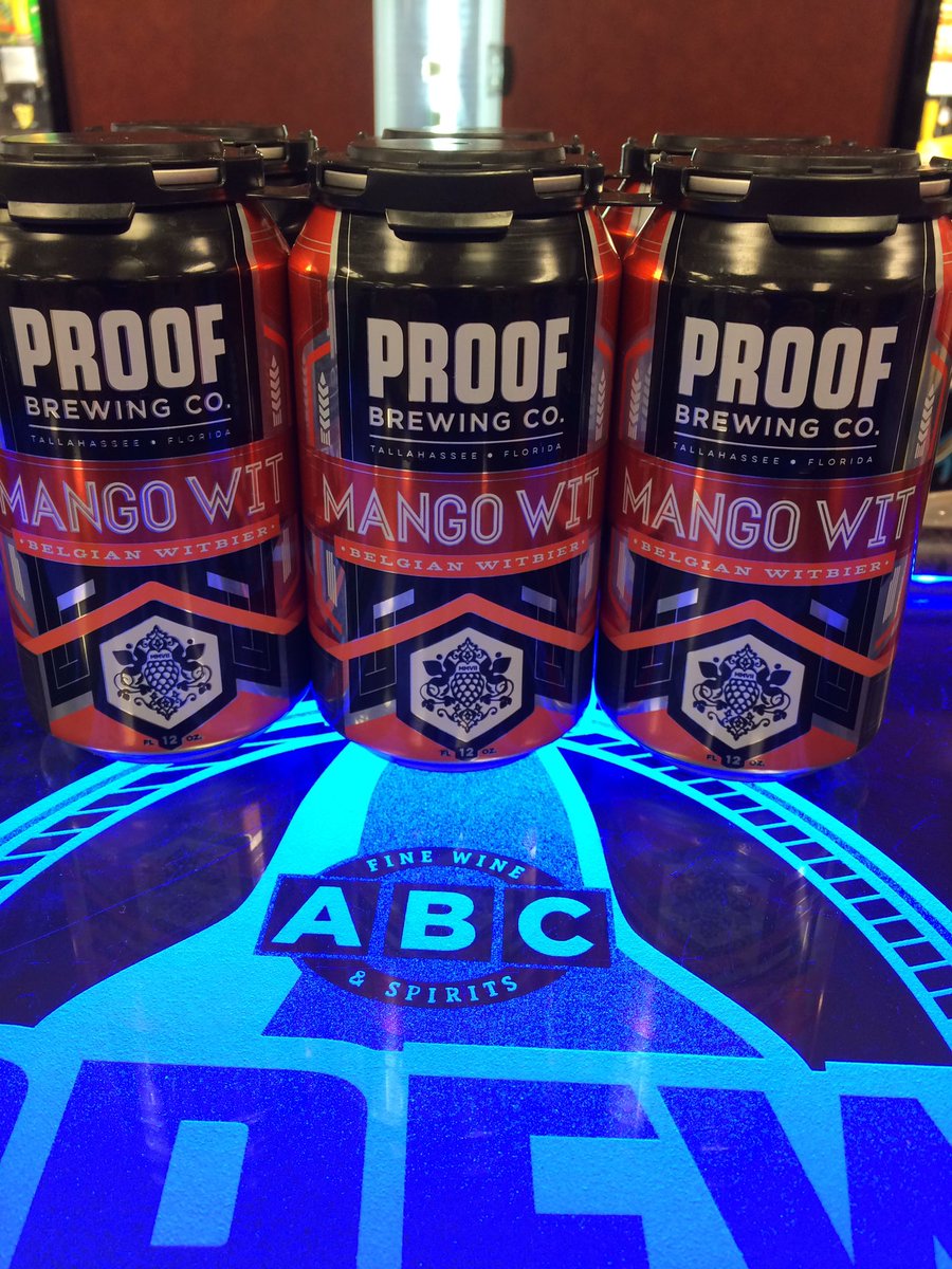 abcbeerdalew's tweet photo. Now out at stores the ever popular @ProofBrewingCo mango wit!!! https://t.co/FMILTQ5msF