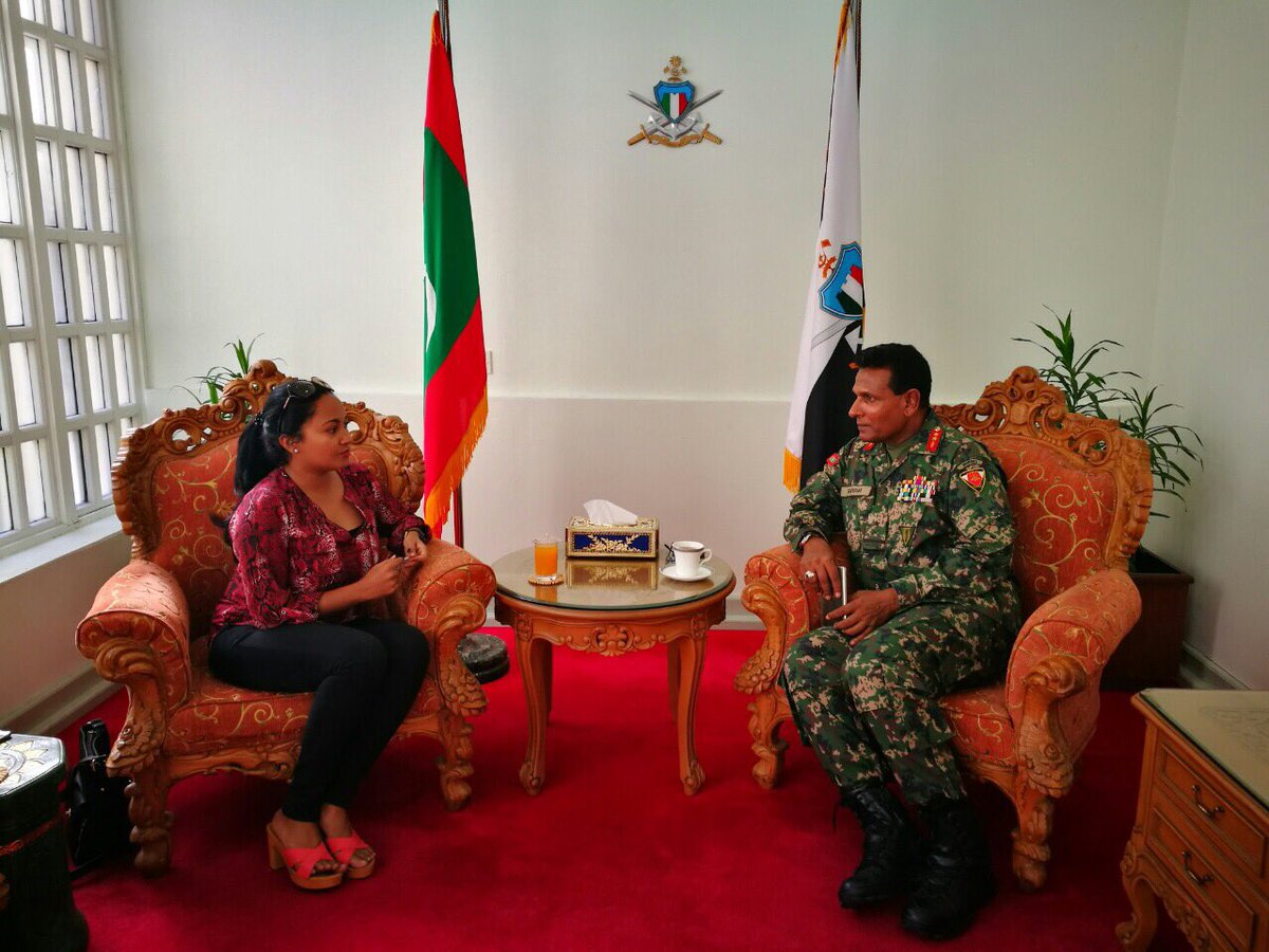 madrunners's tweet photo. A fruitful meeting with chief of Defence Force Major General Ahmed Shiyam about how we could promote distance running in Maldives https://t.co/JsbpTc4gQy
