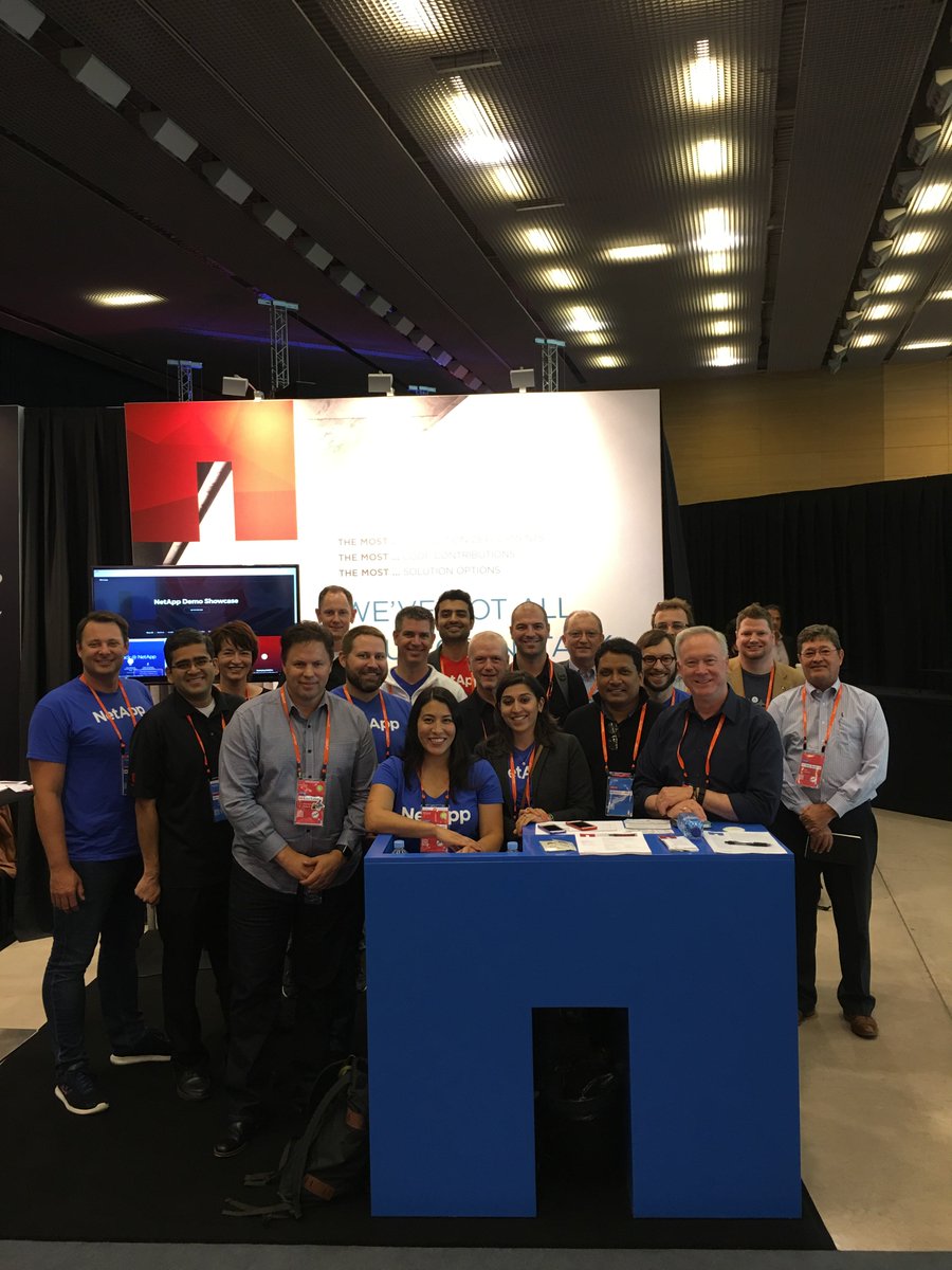 NetAppEMEA's tweet photo. A huge thank you to the fantastic @NetAppEMEA team @OpenStack Summit! & a thank you to everyone who came to our booth! #NetAppOpenStack https://t.co/GIbuCKibGY