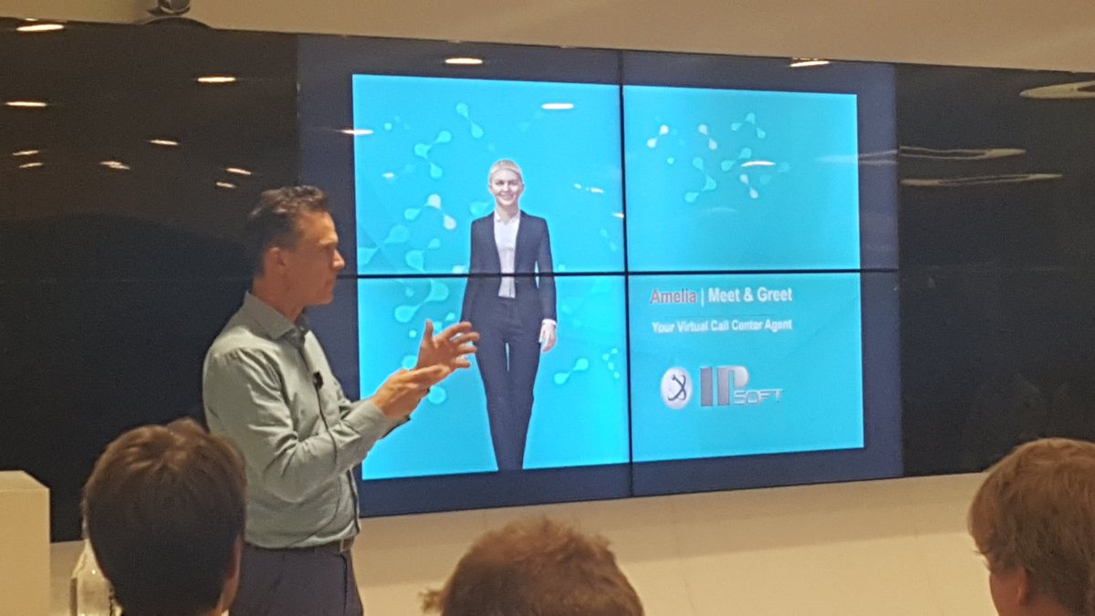 JuliaKrauwer's tweet image. Bomvolle #MachineLearning meetup! Door IPsoft worden we meegenomen in de wereld van virtuele assistenten. Meet Amelia. #mlnl