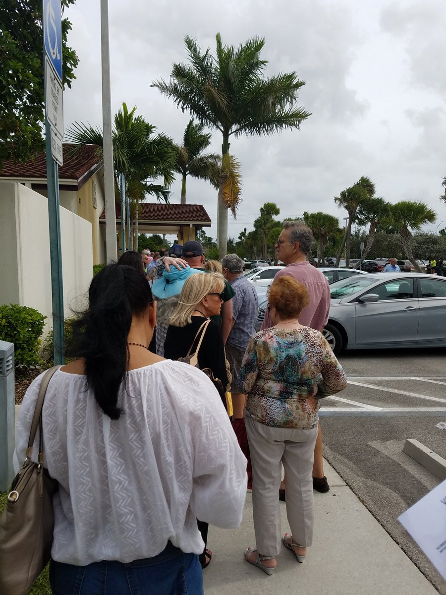 Early voting in West Boca on 441. Expect at least a one-hour wait. So now