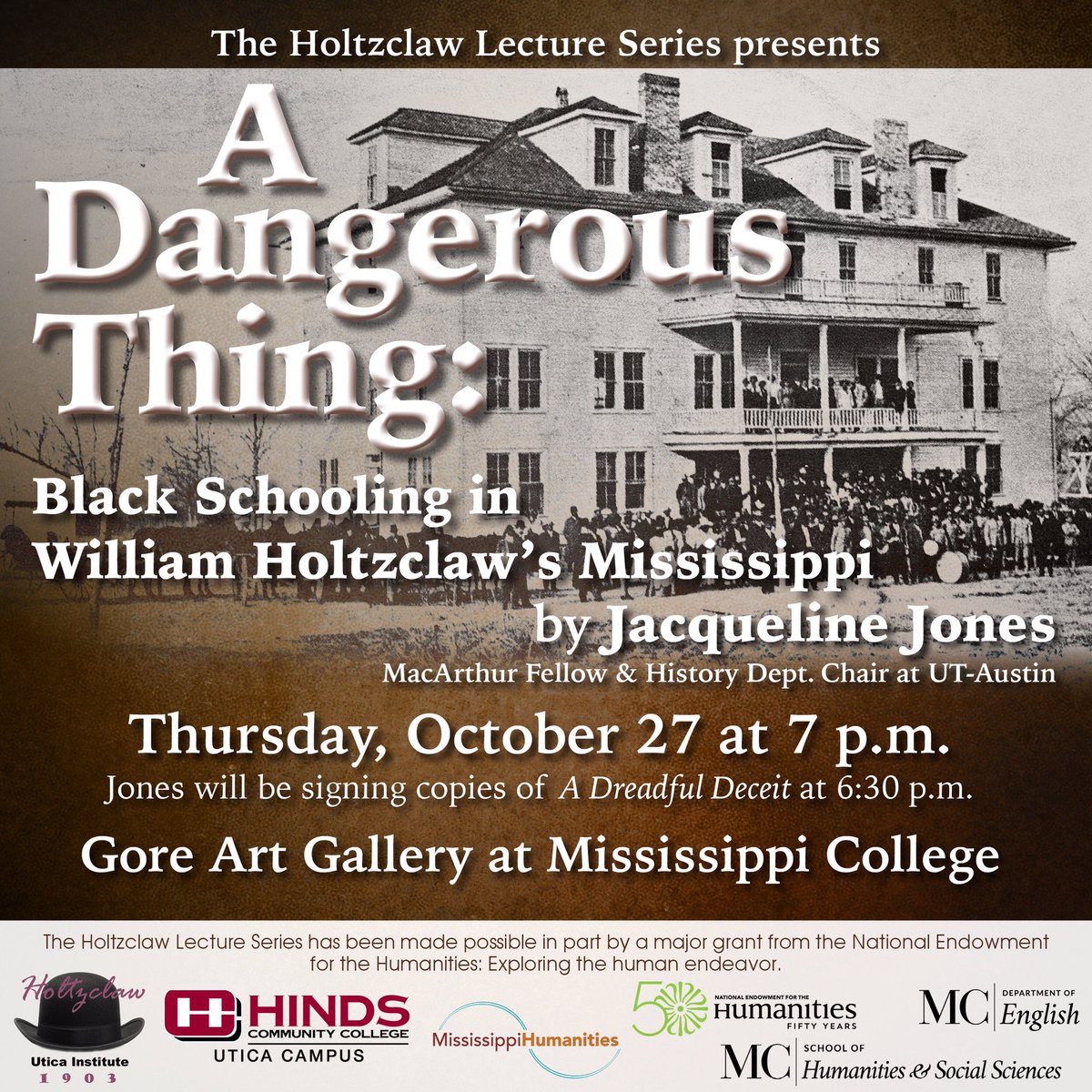 Come out and join us tonight to hear Dr.Jones