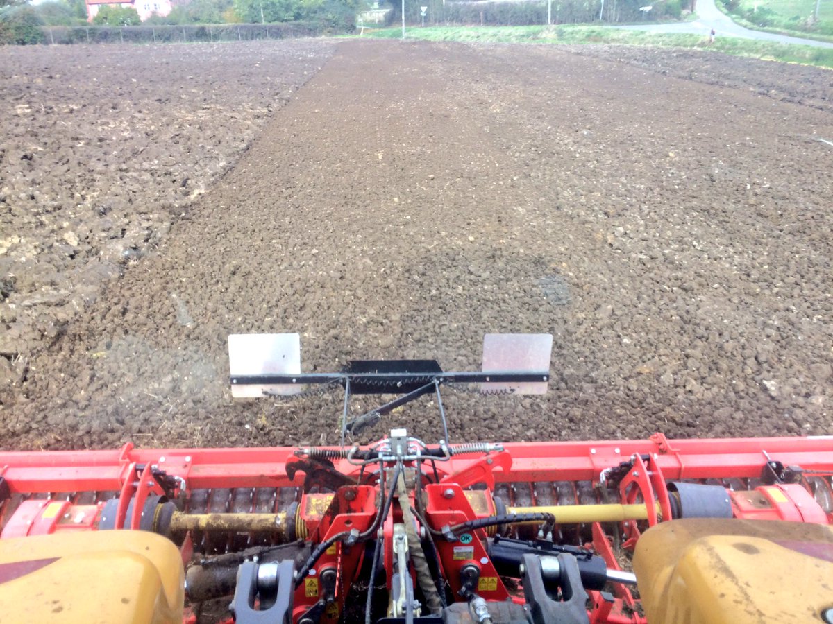 Still dry enough to pull land down even on our heavy stuff #suffolk #clay #boys #land #powerharrowing