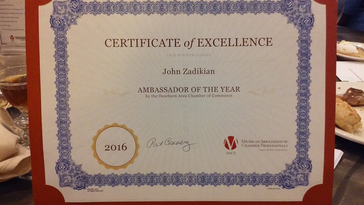JohnZadikian's tweet photo. Very humbled to be honored by my peers throughout #Michigan at #MACP2016. https://t.co/X3i2N1Hcse