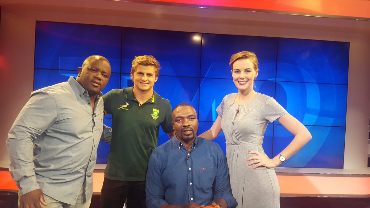 Springboks's tweet photo. Patrick Lambie is the #Springbok studio guest on the TMO show, starting at 7pm on SS1. #SSRugby @SuperSportTV #LoveRugby https://t.co/z8dGLx9A6l