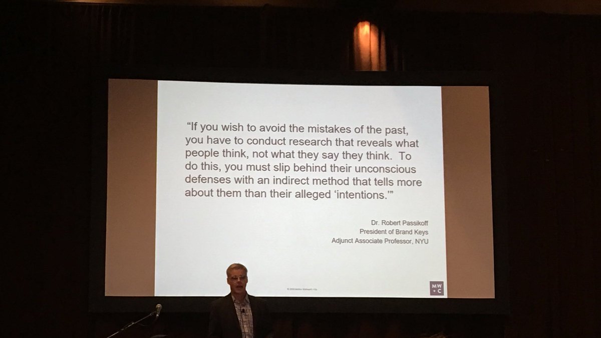 #mrx #marketresearch #CASRO "you have to conduct research that reveals what people think, not what they say they think" <a href="/McKeeWallworkCo/">McKeeWallwork</a>