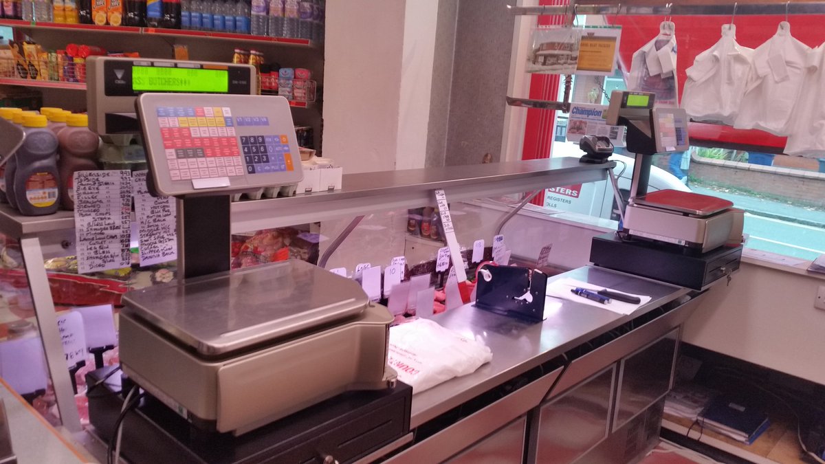 DIGI SM5100's ready for business at G&amp;E Hallsworth Butchers in Ormskirk Lancs. <a href="/DigiScalesUK/">Digi Scales</a> <a href="/LangleyEPOS/">Langley Distribution</a> #butchers