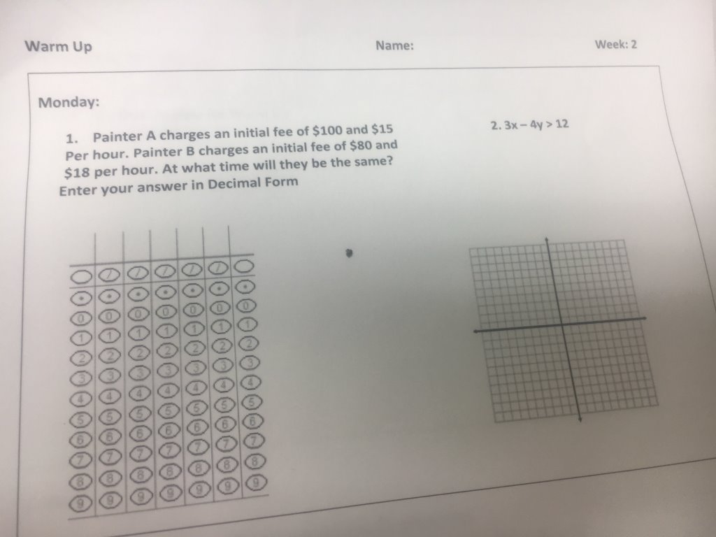 MarquesReischl's tweet photo. Mrs. Cogswell using graphing strategies and answer grid sheets in math class today! #AZMeritPrep #HighDOK #SOC https://t.co/JfO7BYEsvi