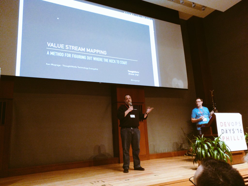 DevOpsDaysPHL's tweet image. .@kmugrage on value stream mapping - &quot;we need to know where we are now to know how we can do better&quot; #devopsdaysphl #ignite