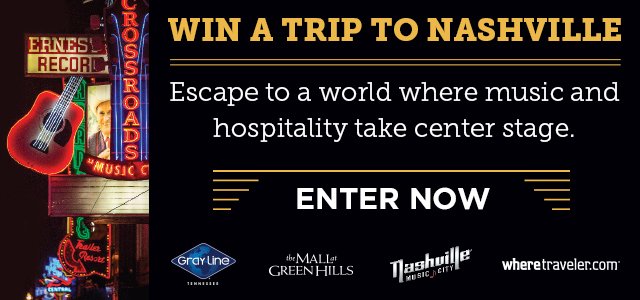 WhereFirstCoast's tweet image. #WhereTraveler is giving away a trip to #Nashville! Enter Here &amp;gt;&amp;gt;&amp;gt; ow.ly/SJmA304fwhe