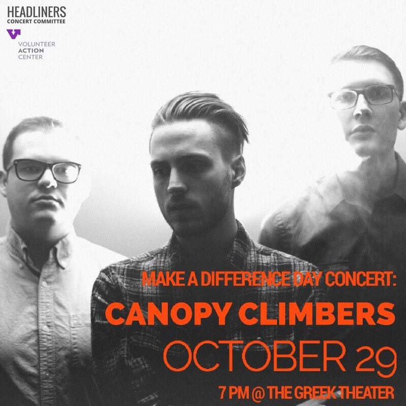 UA_Headliners's tweet photo. ANNOUNCING: @CanopyClimbers are joining our big concert  this Saturday w/ @wildbellemusic &amp; @CoastModern https://t.co/EEoifpyXLJ