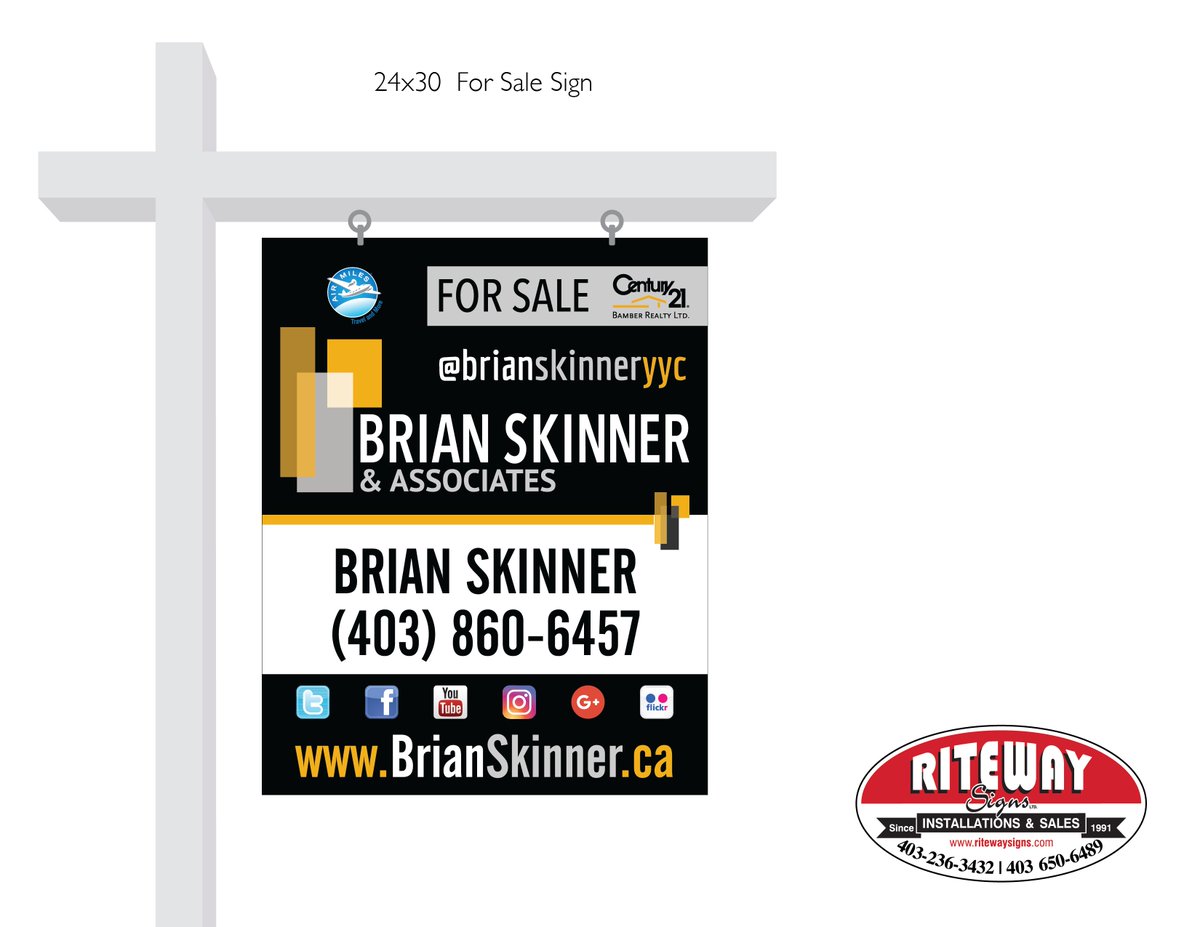 RitewaySigns's tweet photo. Custom signs for @brianskinneryyc  with Century 21 Bamber Realty Ltd #yycre #yyc #signs #c21 #c21bamber https://t.co/sBs3YRlRtw