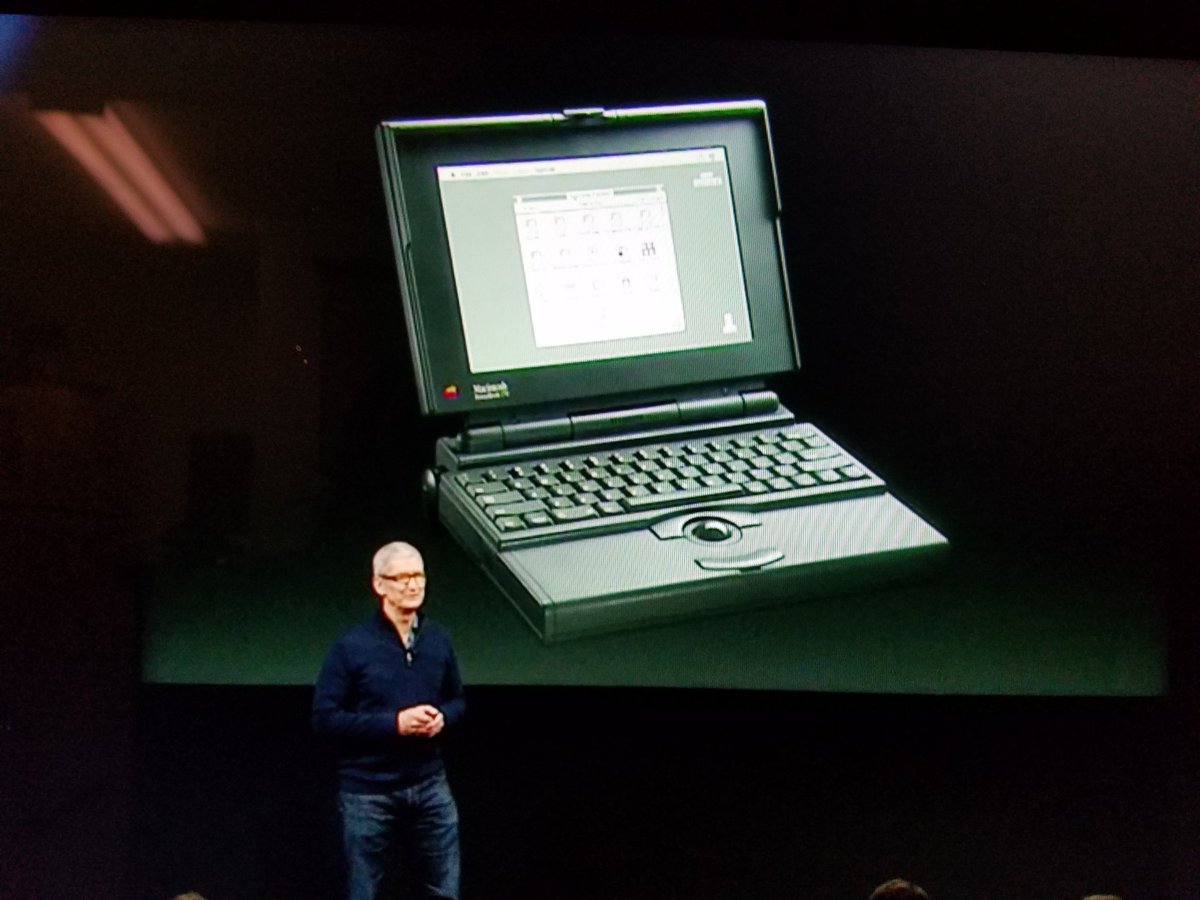 techdose1's tweet image. 25th anniversary of the first apple laptop #appleevent