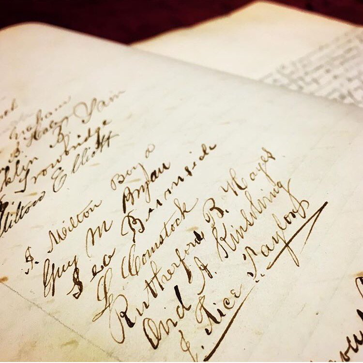 Today, members of #Kenyon2020 sign the Matriculation Book, just like President Rutherford B. Hayes, Class of #1842 📖instagram.com/p/BMEe-oNBnKt/