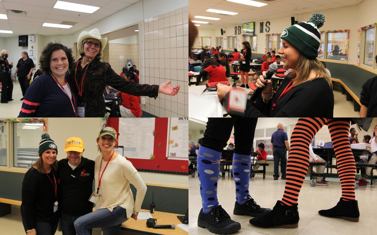 costamark2's tweet photo. 🍎Red Ribbon Week @RBMSRockets: #CrazyHats &amp; #CrazySox b/c that's how we roll😎.  @rbmswikoff @RBMSMaiello @WymanRBMS79 @RBMSCoco #RBBisBIA https://t.co/Qta83FsCzY