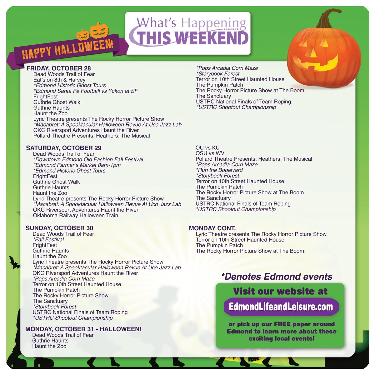 Happy Halloween! Check out all the fun stuff going on around the metro in this week's paper or online at bit.ly/2fbp3kD.
